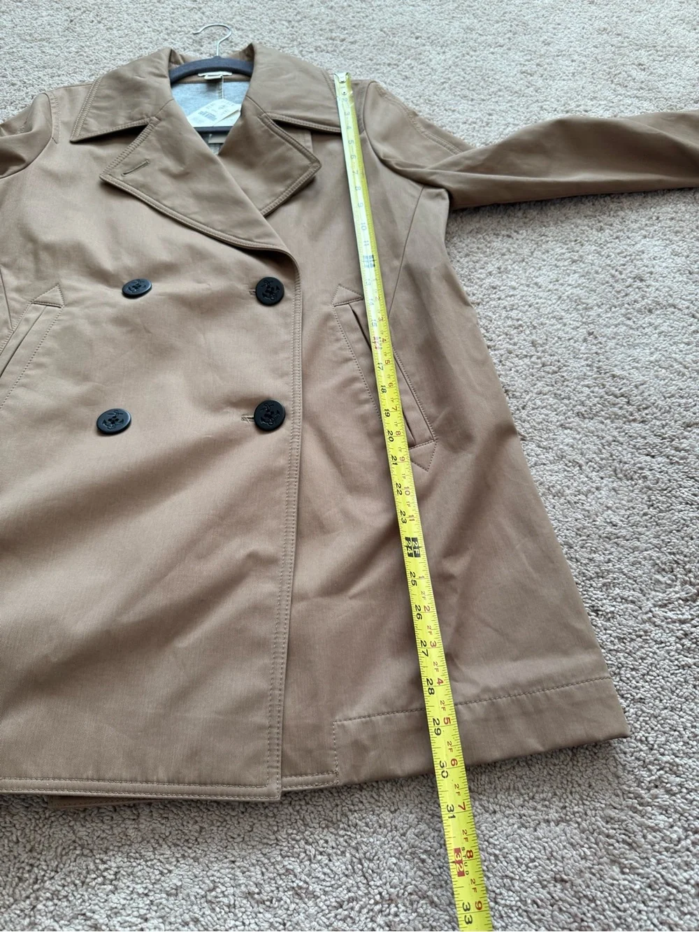 J. Crew Tan Double-Breasted Trench Coat